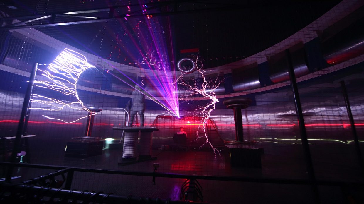 Moscow,-,February,8:,Man,In,Special,Suit,At,Presentation